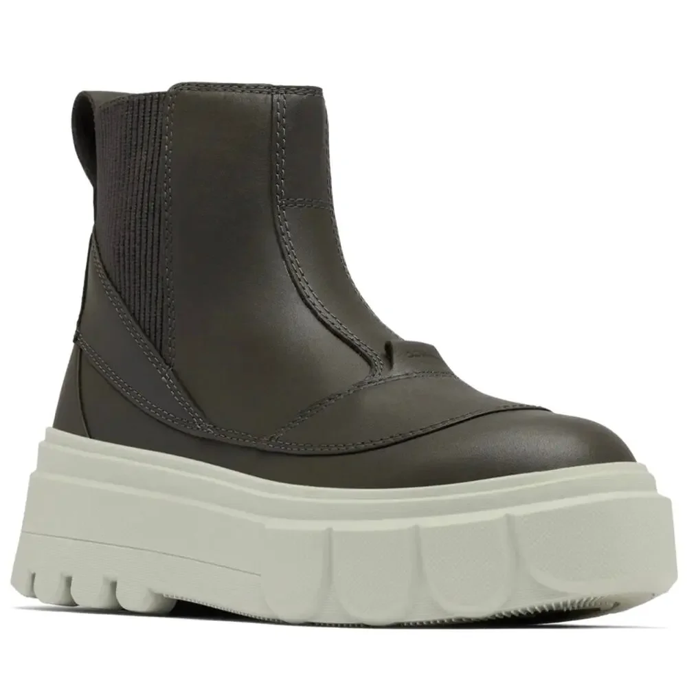 Sorel Black and White Platform Chelsea Ankle Boots